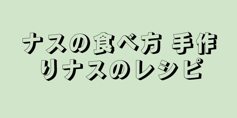 ナスの食べ方 手作りナスのレシピ