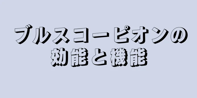 ブルスコーピオンの効能と機能