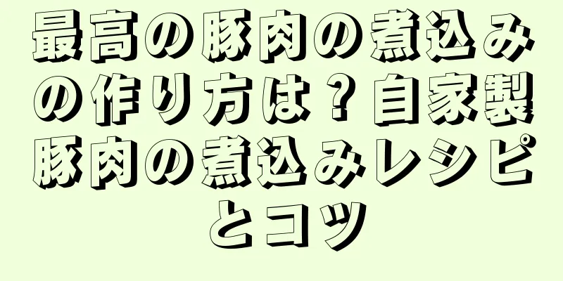 最高の豚肉の煮込みの作り方は？自家製豚肉の煮込みレシピとコツ