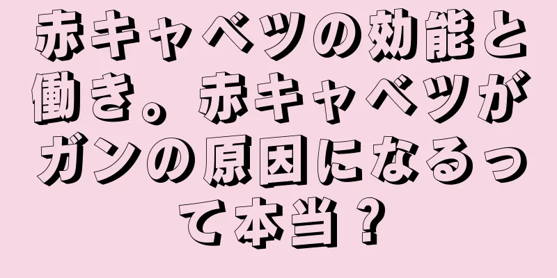 赤キャベツの効能と働き。赤キャベツがガンの原因になるって本当？