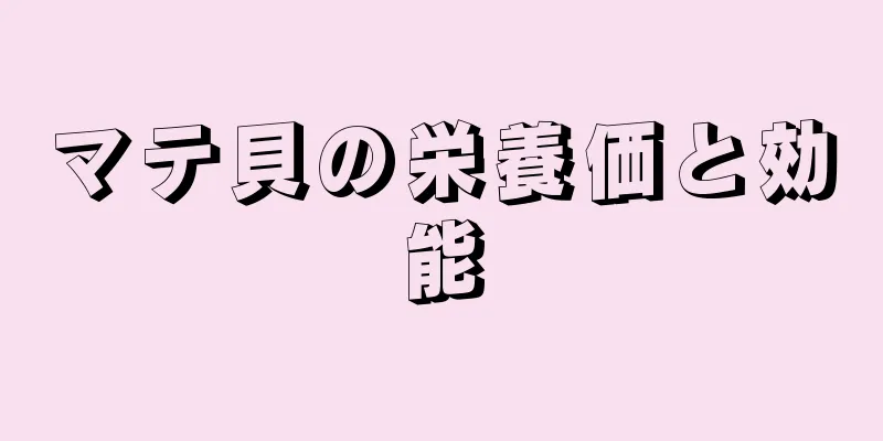 マテ貝の栄養価と効能