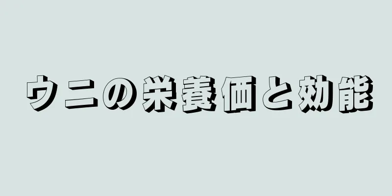 ウニの栄養価と効能