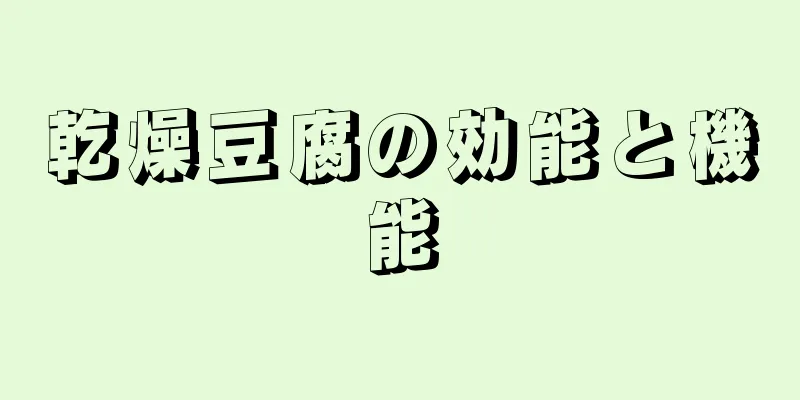 乾燥豆腐の効能と機能