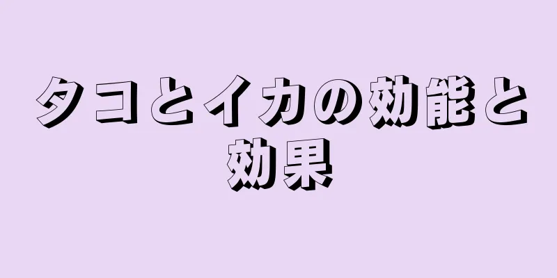 タコとイカの効能と効果