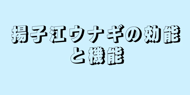 揚子江ウナギの効能と機能