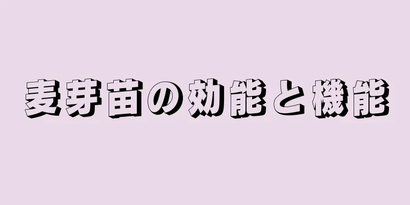 麦芽苗の効能と機能