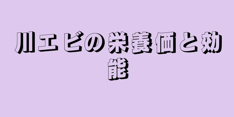 川エビの栄養価と効能