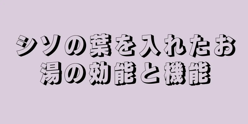 シソの葉を入れたお湯の効能と機能
