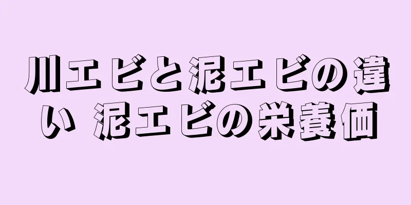 川エビと泥エビの違い 泥エビの栄養価