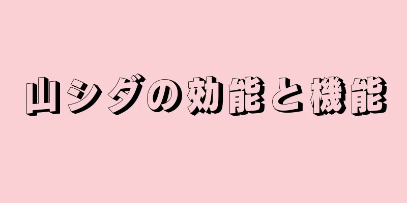 山シダの効能と機能