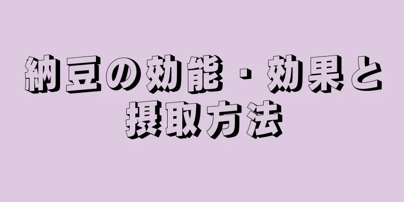 納豆の効能・効果と摂取方法