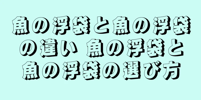 魚の浮袋と魚の浮袋の違い 魚の浮袋と魚の浮袋の選び方