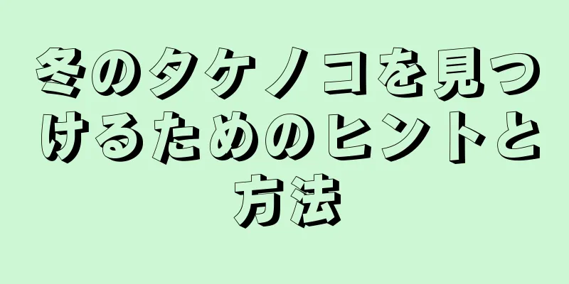 冬のタケノコを見つけるためのヒントと方法