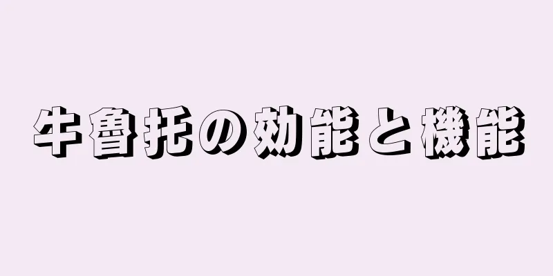 牛魯托の効能と機能
