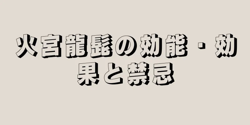 火宮龍髭の効能・効果と禁忌
