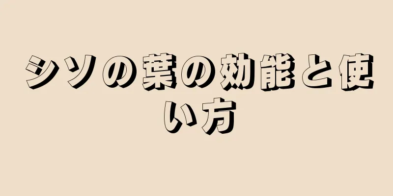 シソの葉の効能と使い方