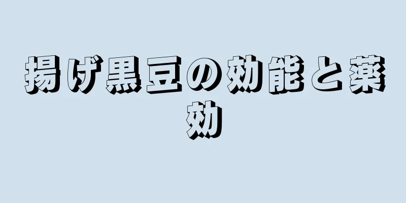 揚げ黒豆の効能と薬効