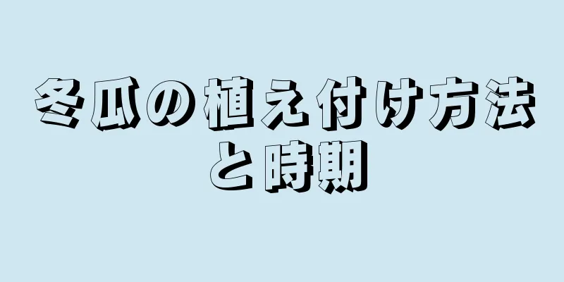 冬瓜の植え付け方法と時期