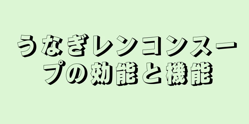 うなぎレンコンスープの効能と機能