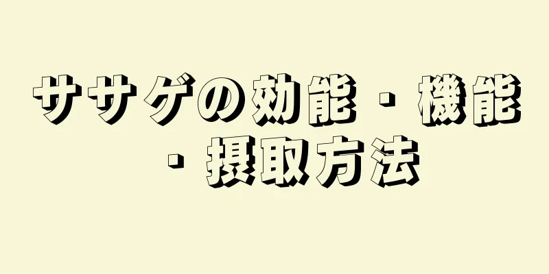 ササゲの効能・機能・摂取方法