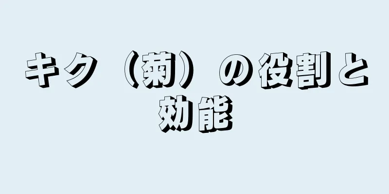 キク（菊）の役割と効能