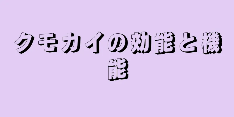 クモカイの効能と機能