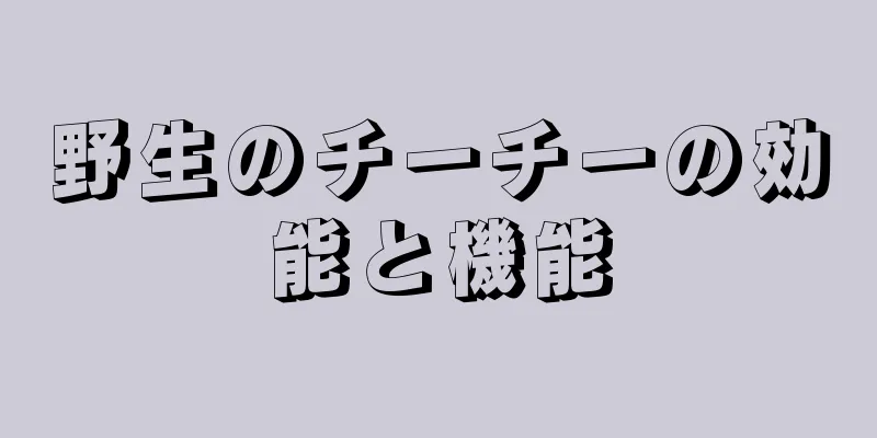 野生のチーチーの効能と機能