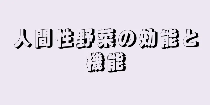 人間性野菜の効能と機能