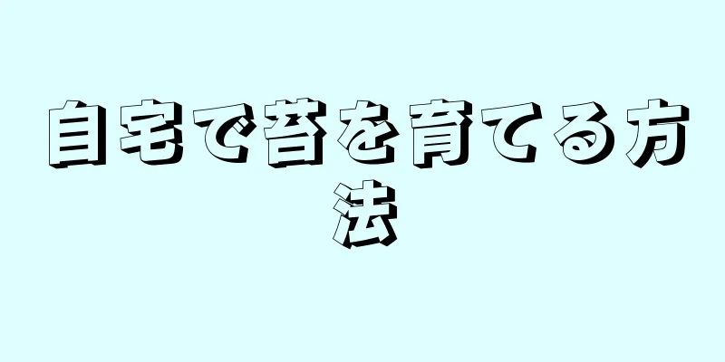 自宅で苔を育てる方法