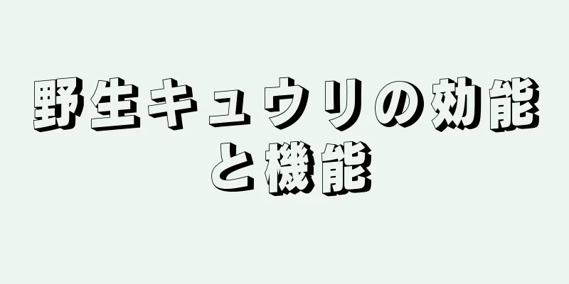 野生キュウリの効能と機能