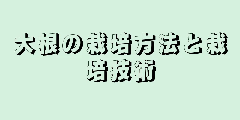 大根の栽培方法と栽培技術