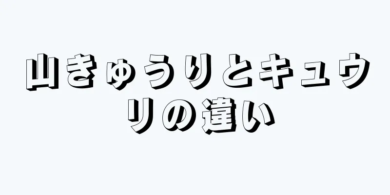 山きゅうりとキュウリの違い