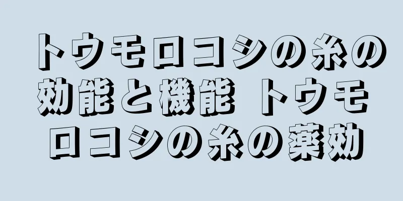 トウモロコシの糸の効能と機能 トウモロコシの糸の薬効