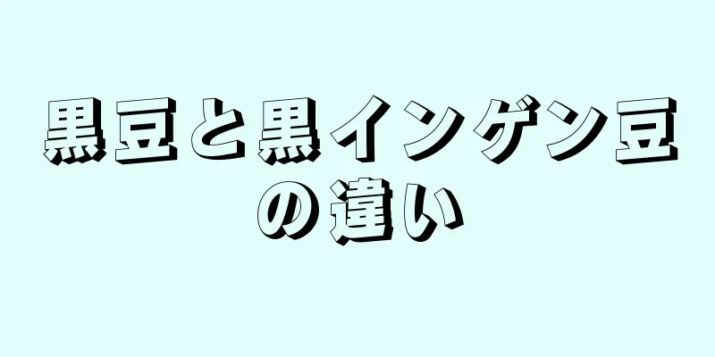 黒豆と黒インゲン豆の違い