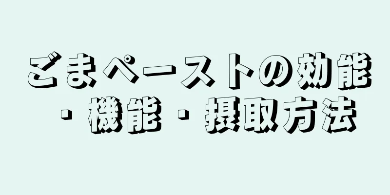ごまペーストの効能・機能・摂取方法
