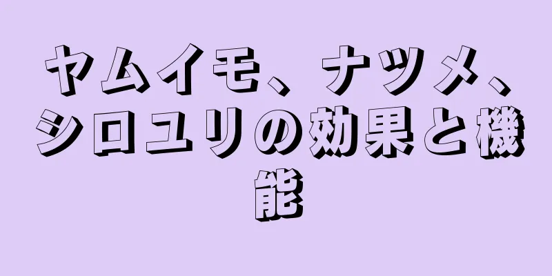 ヤムイモ、ナツメ、シロユリの効果と機能