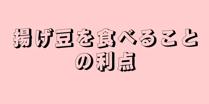 揚げ豆を食べることの利点