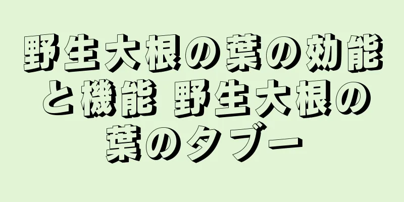野生大根の葉の効能と機能 野生大根の葉のタブー