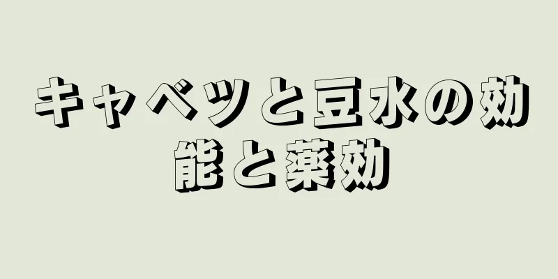 キャベツと豆水の効能と薬効