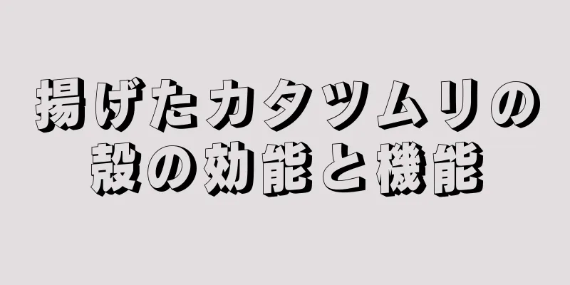 揚げたカタツムリの殻の効能と機能