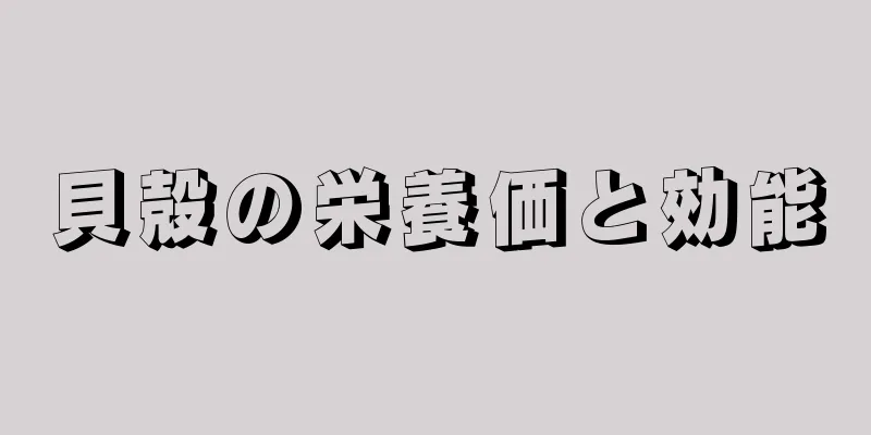 貝殻の栄養価と効能