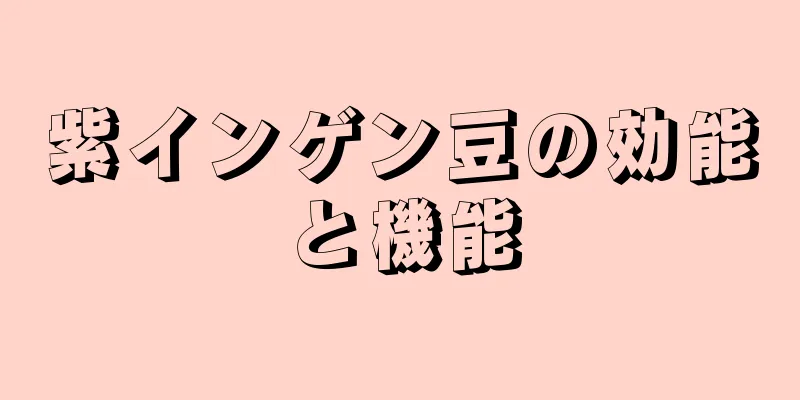 紫インゲン豆の効能と機能