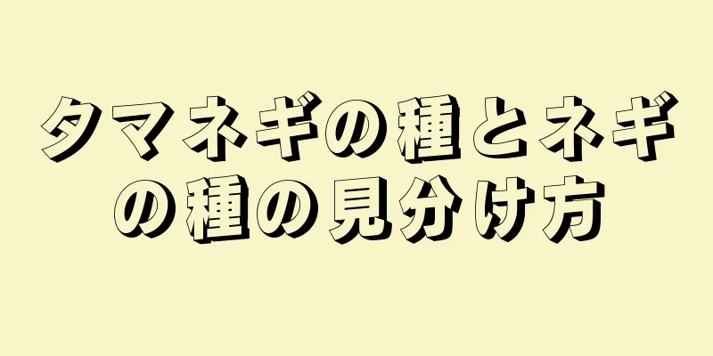 タマネギの種とネギの種の見分け方