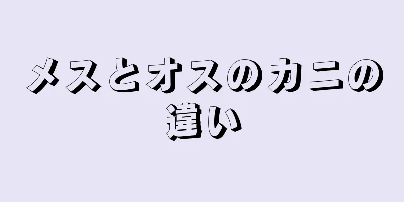 メスとオスのカニの違い
