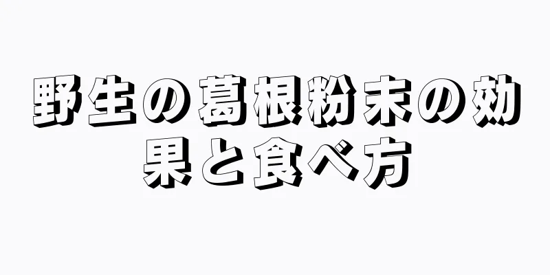野生の葛根粉末の効果と食べ方