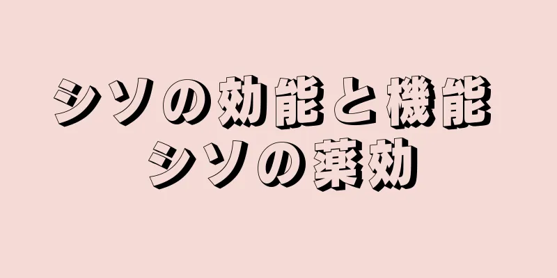 シソの効能と機能 シソの薬効