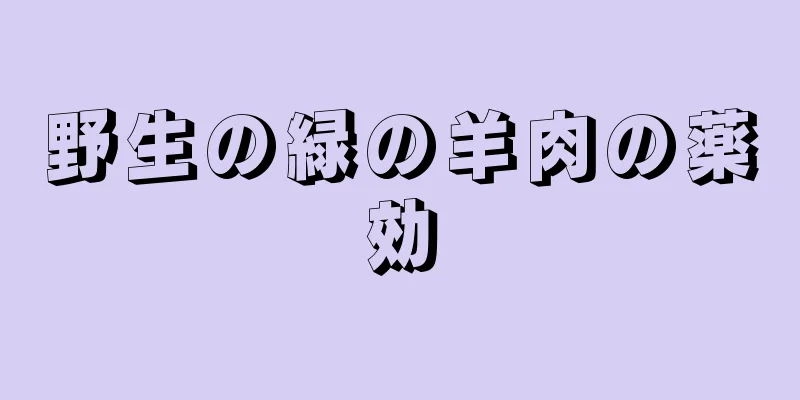 野生の緑の羊肉の薬効