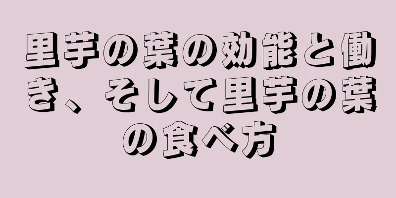 里芋の葉の効能と働き、そして里芋の葉の食べ方