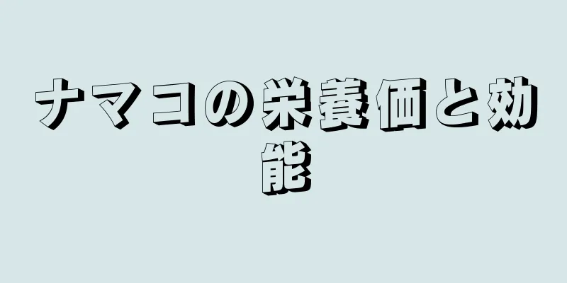 ナマコの栄養価と効能