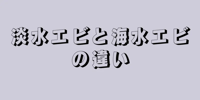 淡水エビと海水エビの違い